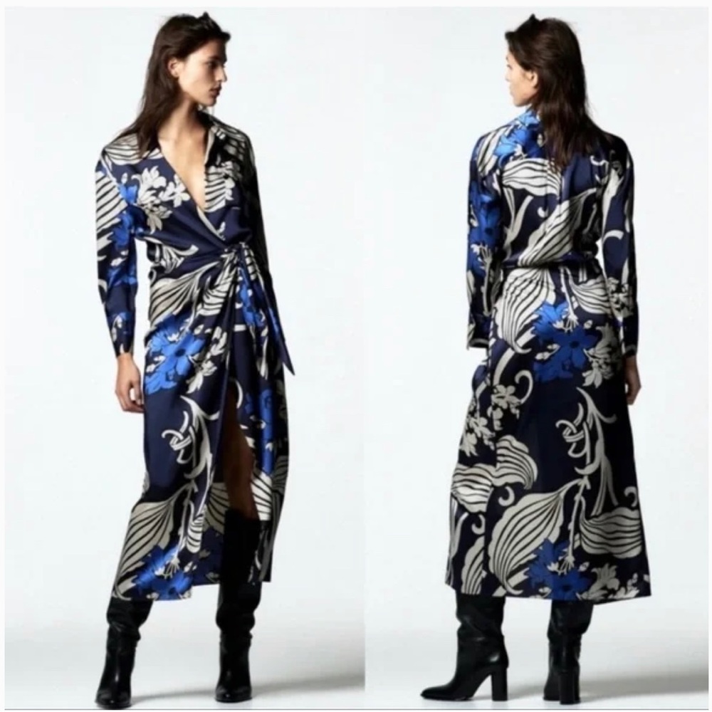 ZARA PRINTED SHIRT DRESS - Picture 2 of 11